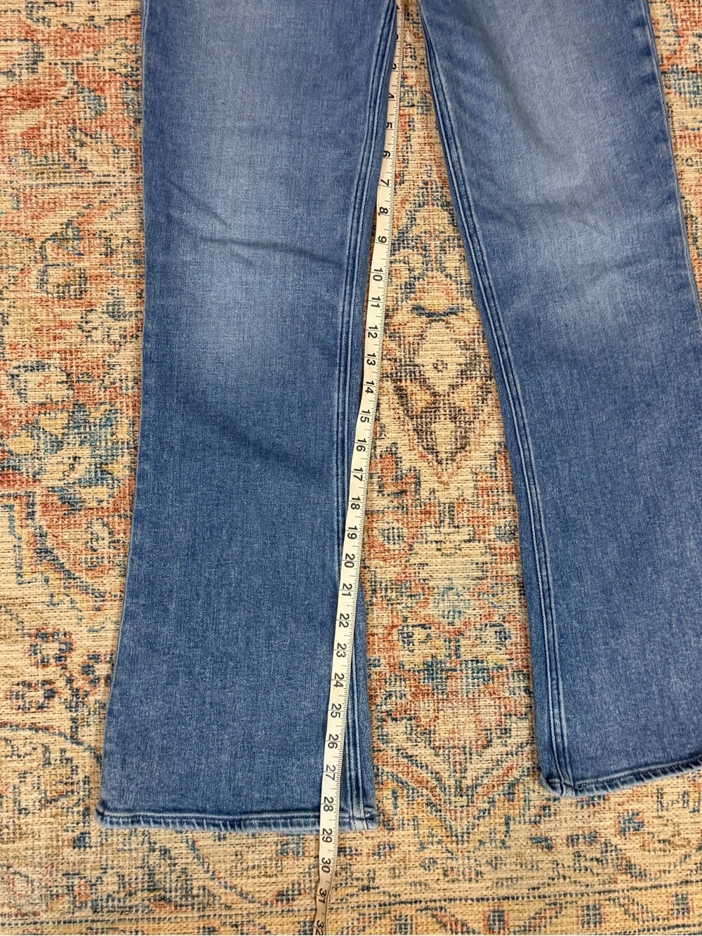 PAIGE Laurel Canyon Jeans 29 High Rise Flare Bootcut Medium Wash Stretch Denim - Picture 12 of 12